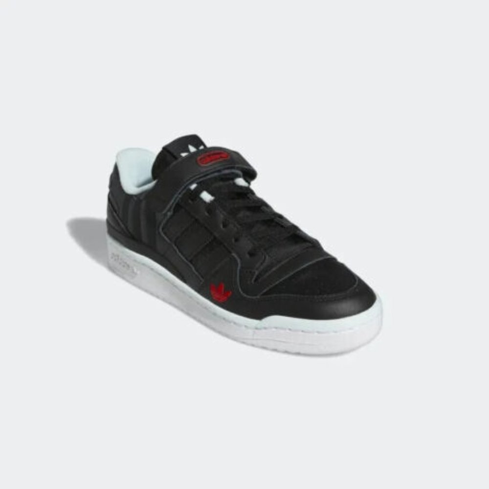 Adidas Forum Low Mens Casual Sneaker Shoes Black White HQ4536 NEW Multi Sz - Picture 2 of 8